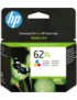 HP Cartucho de tinta original 62XL de alta capacidad tricolor