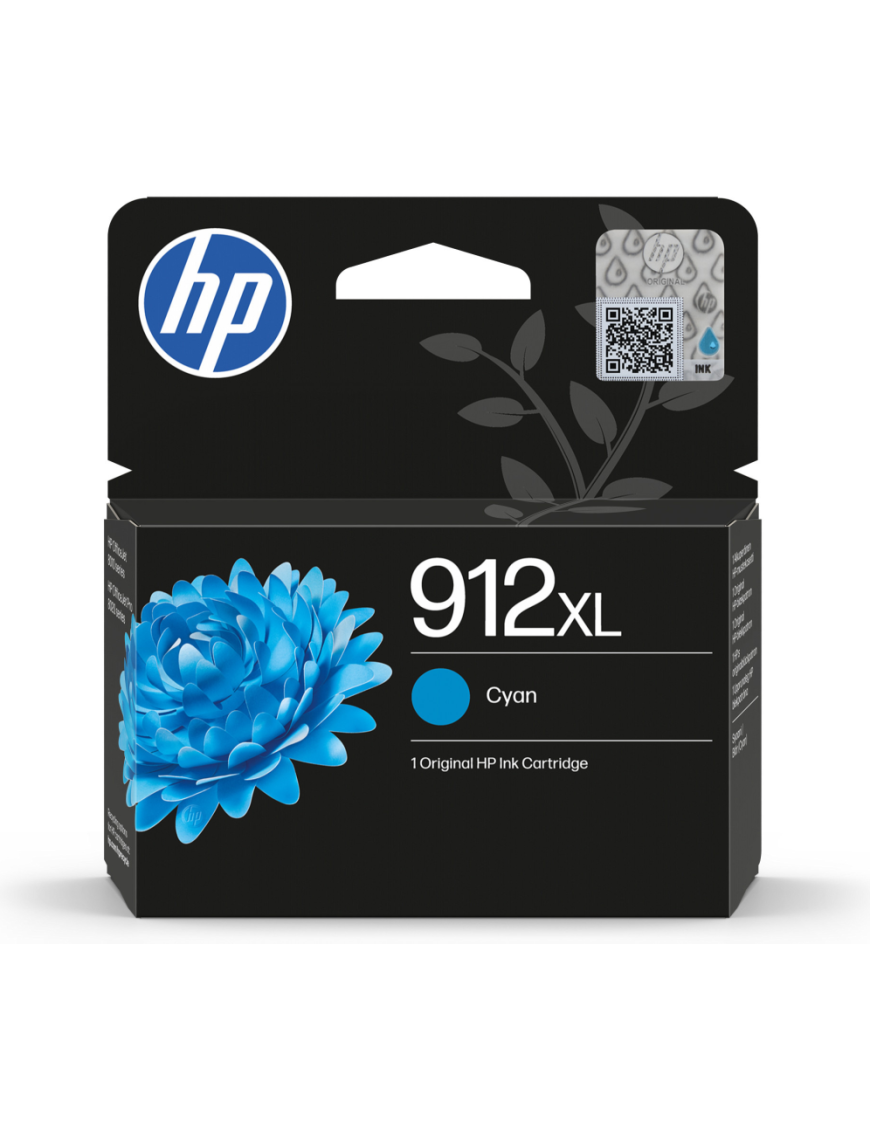 HP Cartucho de tinta Original 912XL cian de alta capacidad