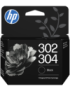 HP Paquete combinado de 2 cartuchos de tinta negra/tricolor 302/304