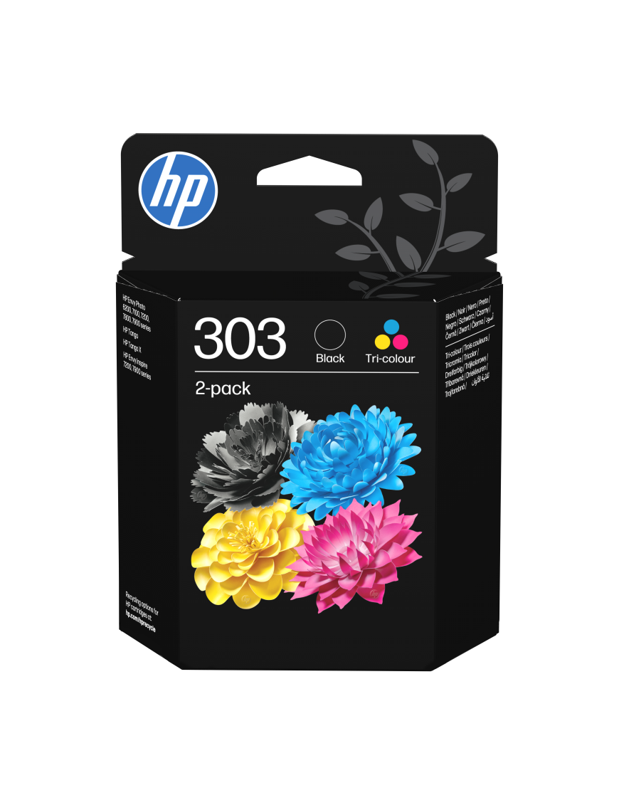 HP Paquete de 2 cartuchos de tinta Original 303 negro/tricolor