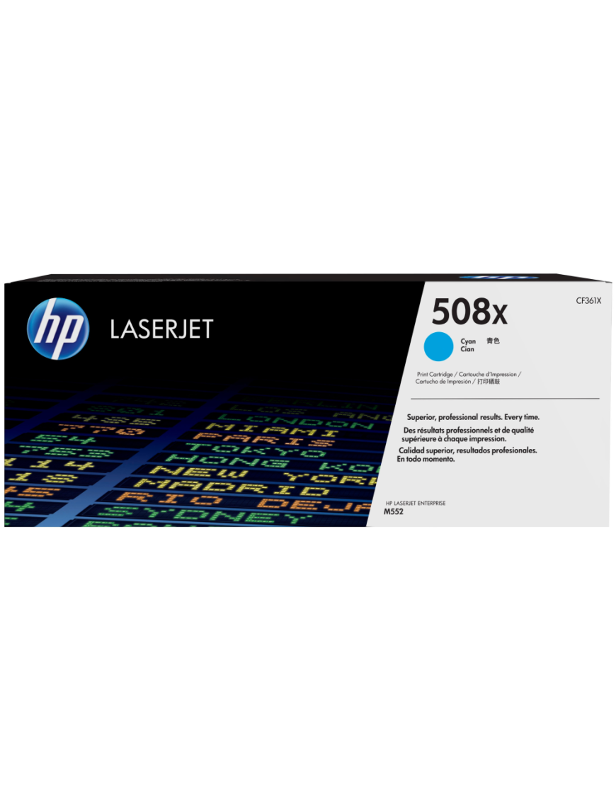 HP Cartucho de tóner original LaserJet 508X cian de alta capacidad