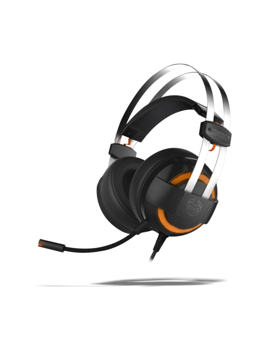 Krom Kode Auriculares Alámbrico Diadema Juego Negro