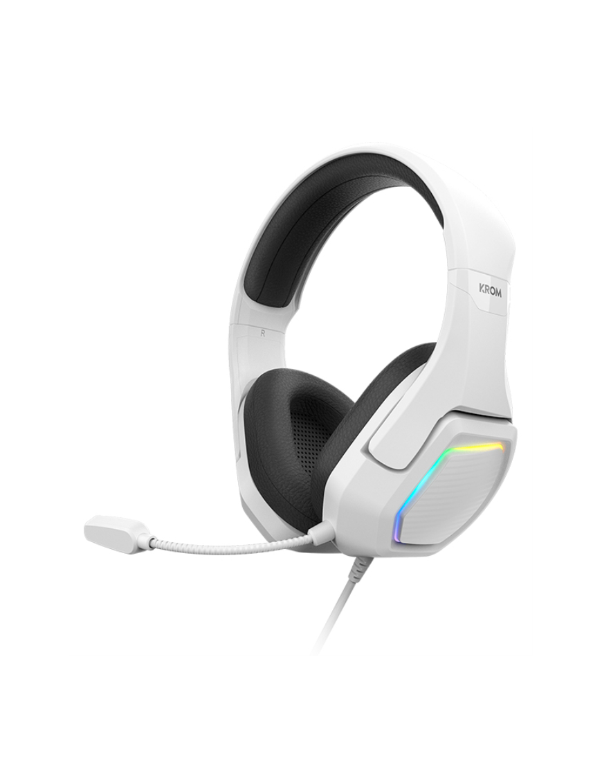 Krom Kopa 7.1 Auriculares Alámbrico Diadema Juego Negro, Blanco