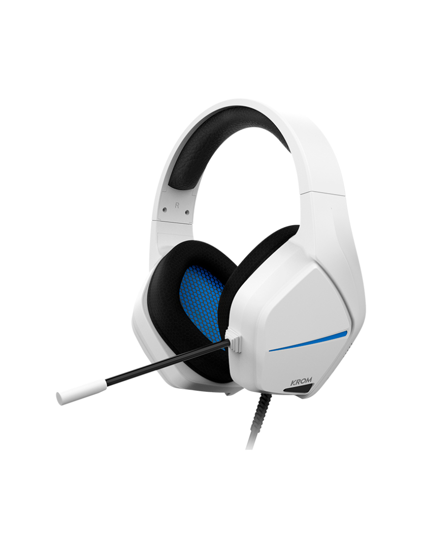 Krom Kopa Move Auriculares Alámbrico Diadema Juego Blanco