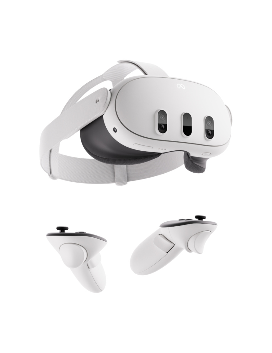 Meta Quest 3 Pantalla con montura para sujetar en la cabeza 515 g Negro, Blanco