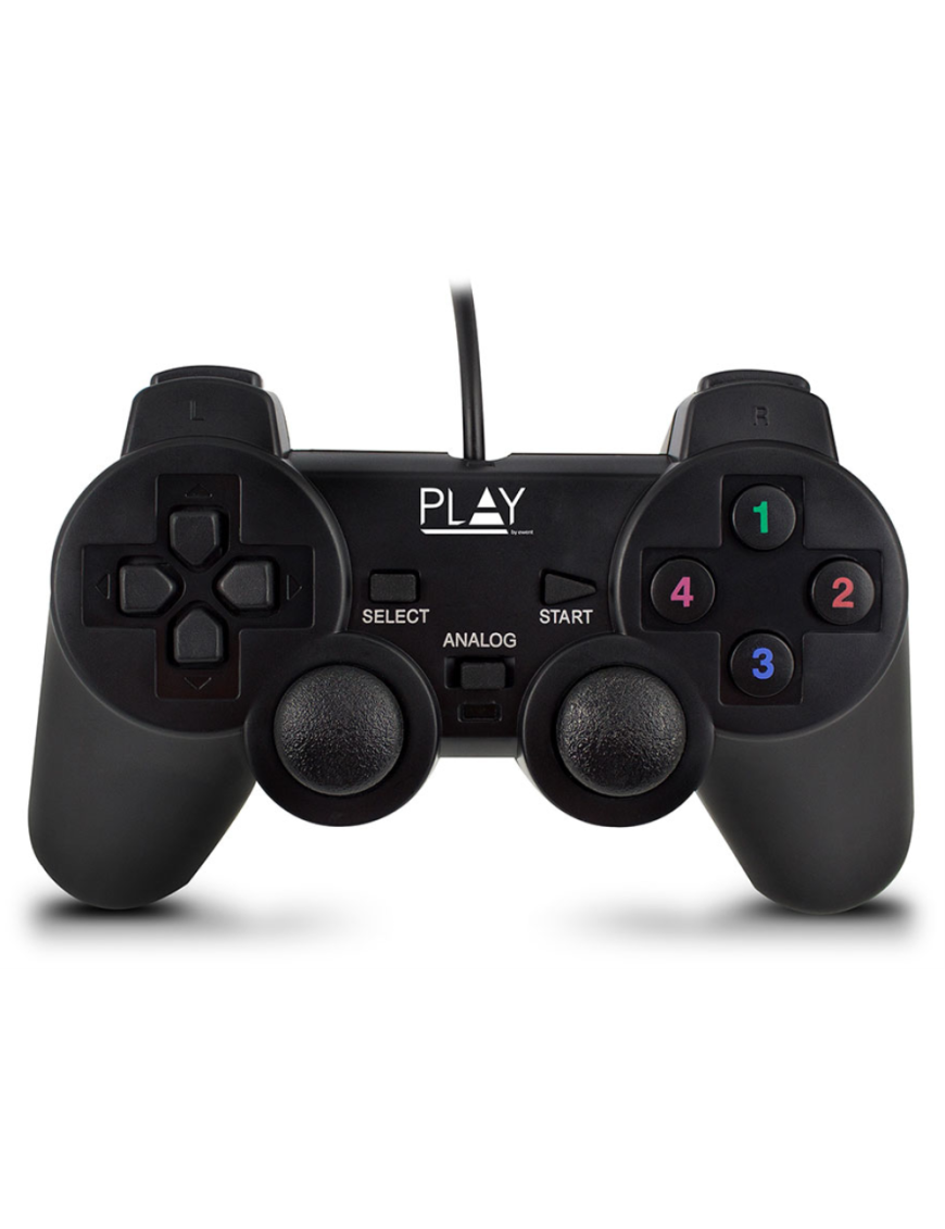 Ewent Play Negro USB 2.0 Gamepad Analógico/Digital PC