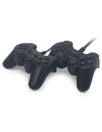 Gembird JPD-UDV2-01 mando y volante Negro USB 2.0 Gamepad Analógico/Digital PC