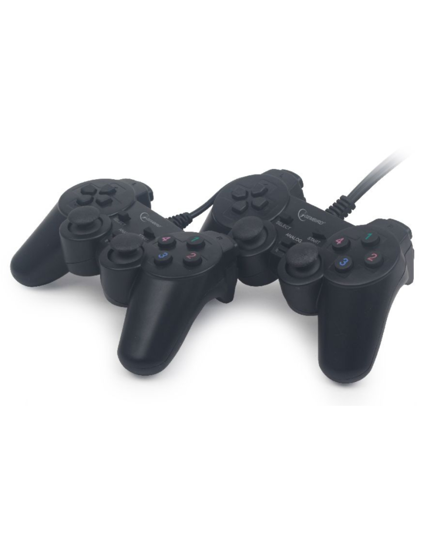 Gembird JPD-UDV2-01 mando y volante Negro USB 2.0 Gamepad Analógico/Digital PC