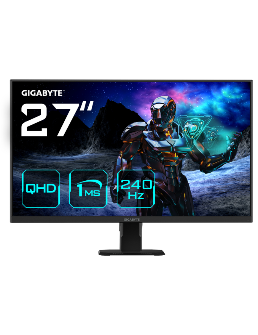 GIGABYTE GS27Q X Monitor gaming 27" QHD - 2560 x 1440, 240Hz, 1ms, 300 cd/m², FreeSync Premium Pro, HDR Ready, HDMI 2.0