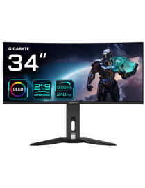 GIGABYTE Monitor de juegos curvo OLED WQHD MO34WQC2 de 34"
