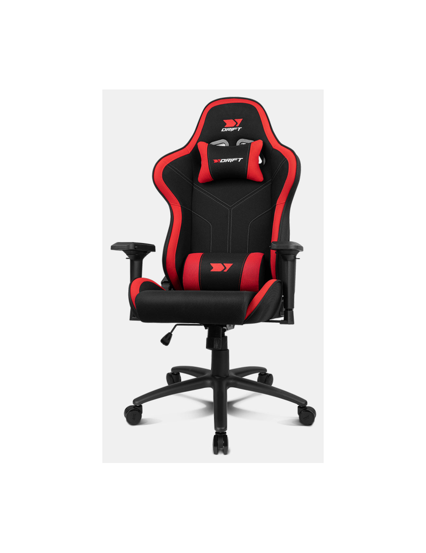 DRIFT DR110BR silla para videojuegos Butaca para jugar Asiento acolchado Negro, Rojo
