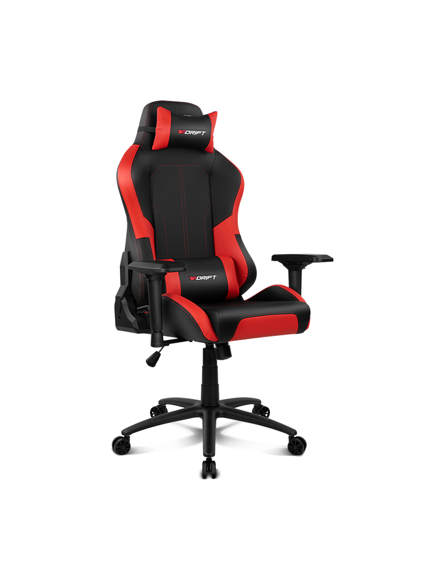 DRIFT DR250 Silla para videojuegos de PC Asiento acolchado tapizado Negro, Rojo