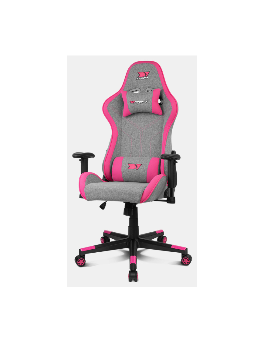 DRIFT DR90 PRO Silla para videojuegos de PC Asiento acolchado Gris, Rosa