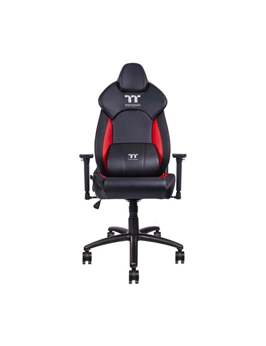 Thermaltake GGC-VCO-BRLWDS-01 silla para videojuegos Butaca para jugar Asiento acolchado Negro, Rojo