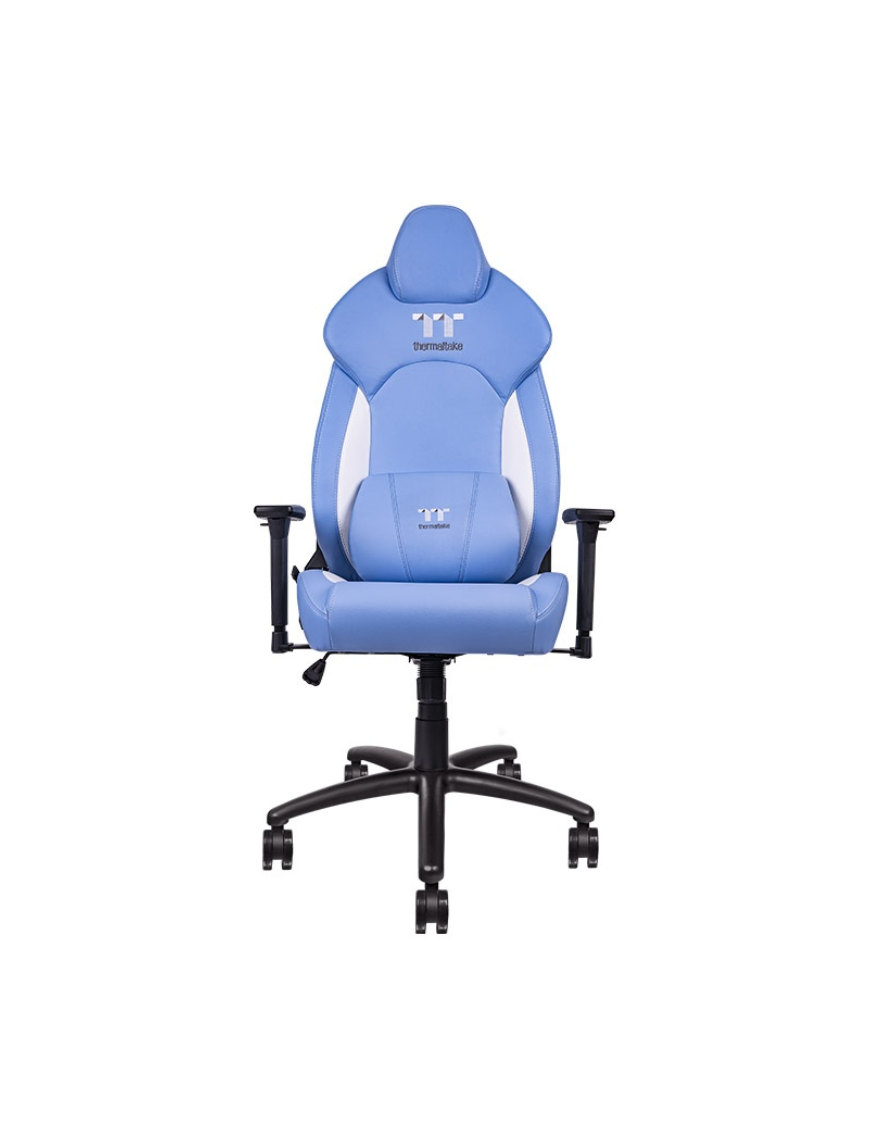 Thermaltake GGC-VCO-LWLWDS-01 silla para videojuegos Butaca para jugar Asiento acolchado Azul, Blanco