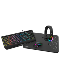 Krom Kenya teclado Ratón incluido Juego USB Negro