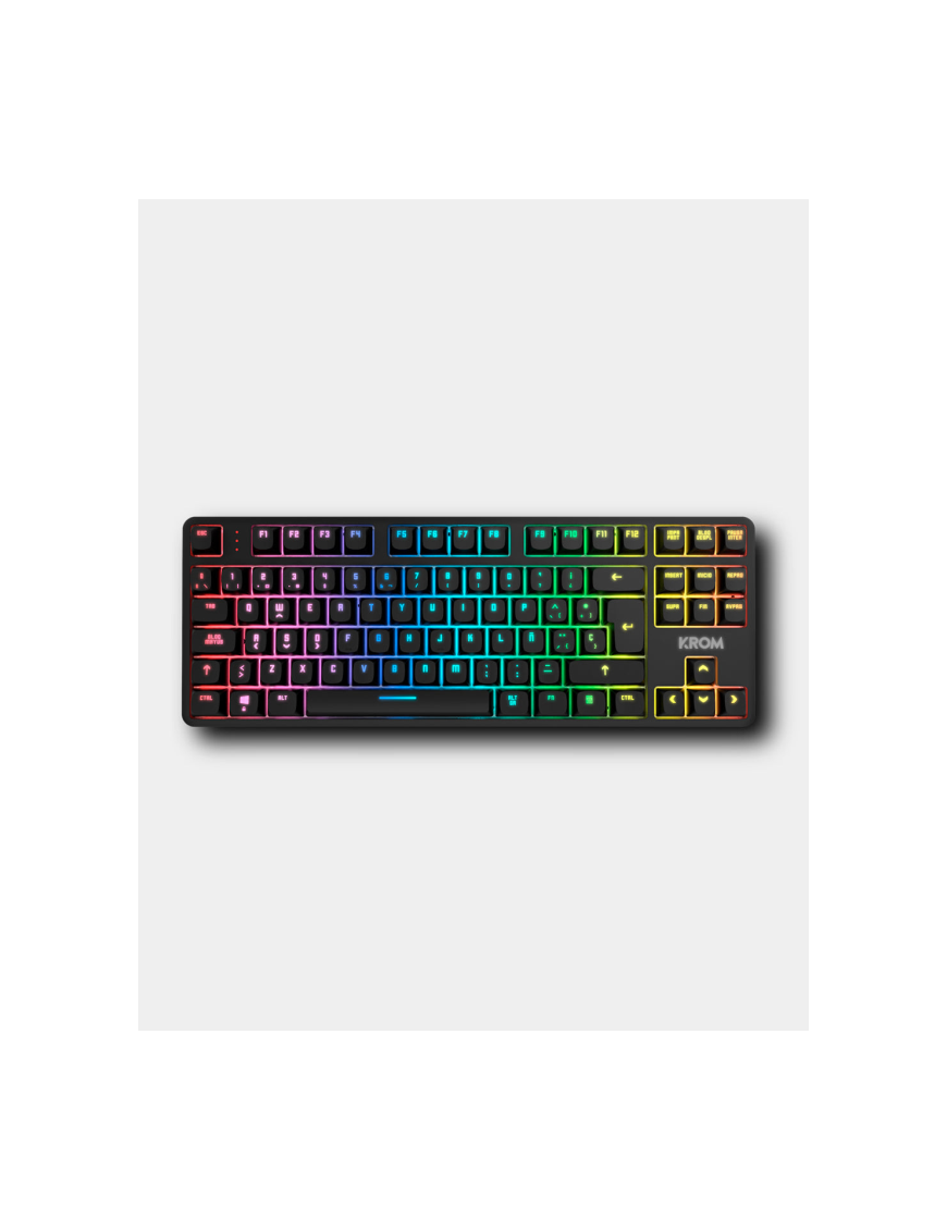 Krom NXKROMKERNELPROSP teclado Juego USB + RF Wireless + Bluetooth QWERTY Español Negro, Blanco