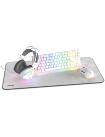 Krom NXKROMKLASS teclado Ratón incluido Juego USB QWERTY Inglés Blanco