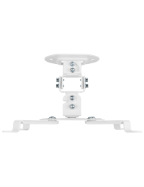 AISENS Soporte Universal Giratorio, Inclinable de Techo para Proyector 13.5Kg, Blanco