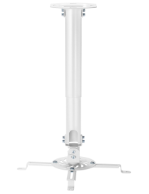 AISENS Soporte Universal Giratorio, Inclinable y Extensible de Techo para Proyector 13.5Kg, Blanco