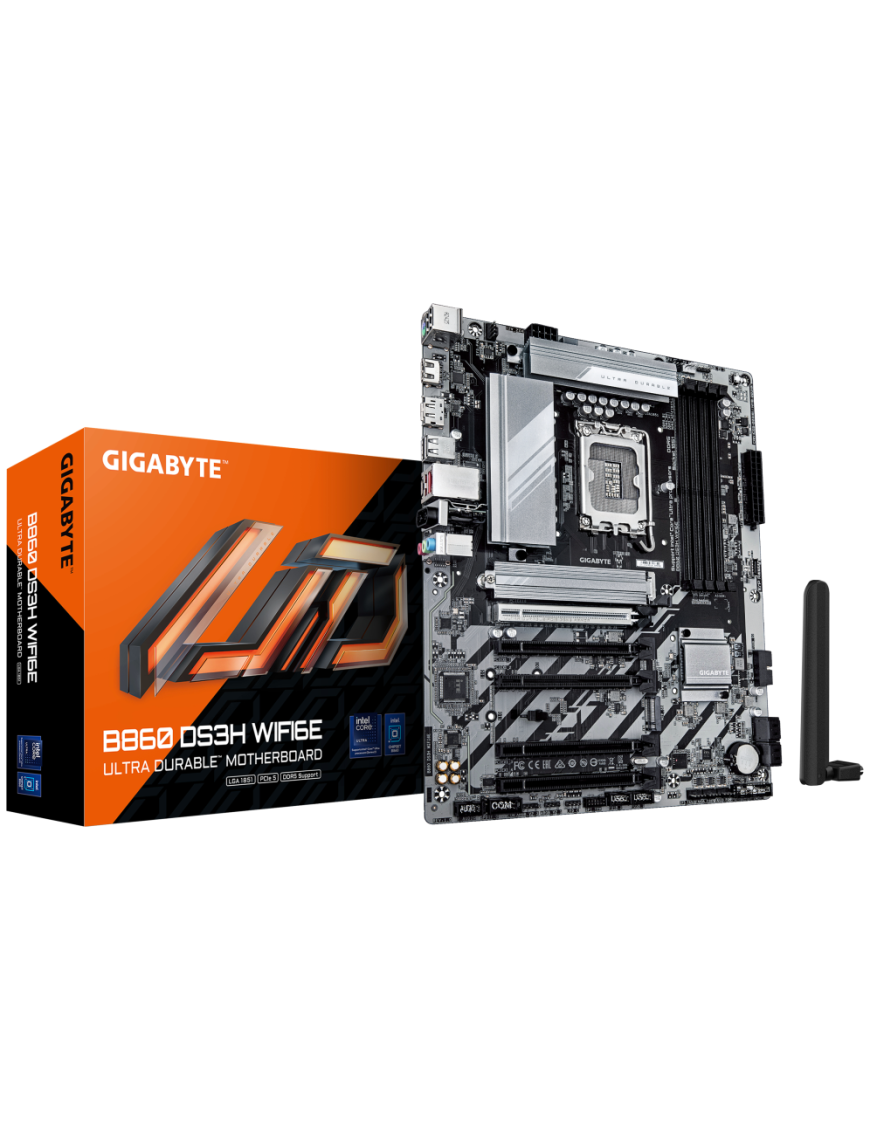 GIGABYTE B860 DS3H WIFI6E placa base Intel B860 LGA 1851 (Socket V1) ATX