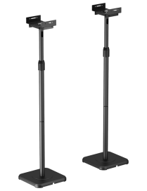 AISENS Soporte Universal De Suelo Giratorio E Inclinable Para Altavoces, Negro