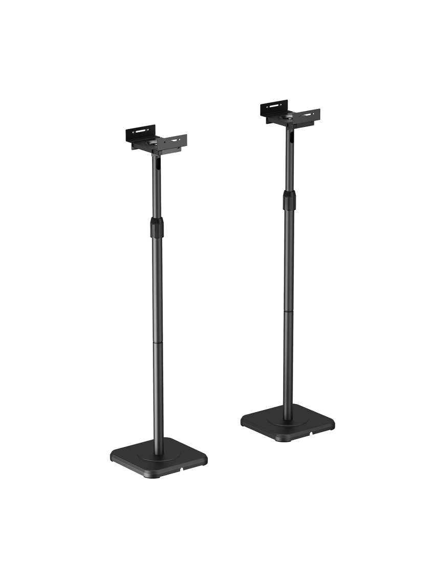 AISENS Soporte Universal De Suelo Giratorio E Inclinable Para Altavoces, Negro