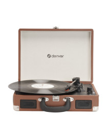 Denver VPL-120BR tocadisco Tocadiscos de tracción directa Marrón Manual