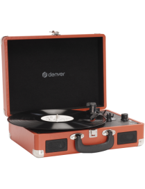 Denver VPL-120R tocadisco Tocadiscos de tracción por correa Rojo Semiautomático