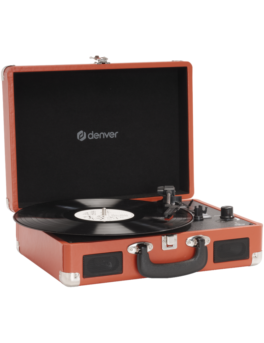 Denver VPL-120R tocadisco Tocadiscos de tracción por correa Rojo Semiautomático