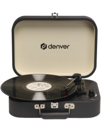 Denver VPL-130DGR tocadisco Tocadiscos de tracción directa Negro Semiautomático