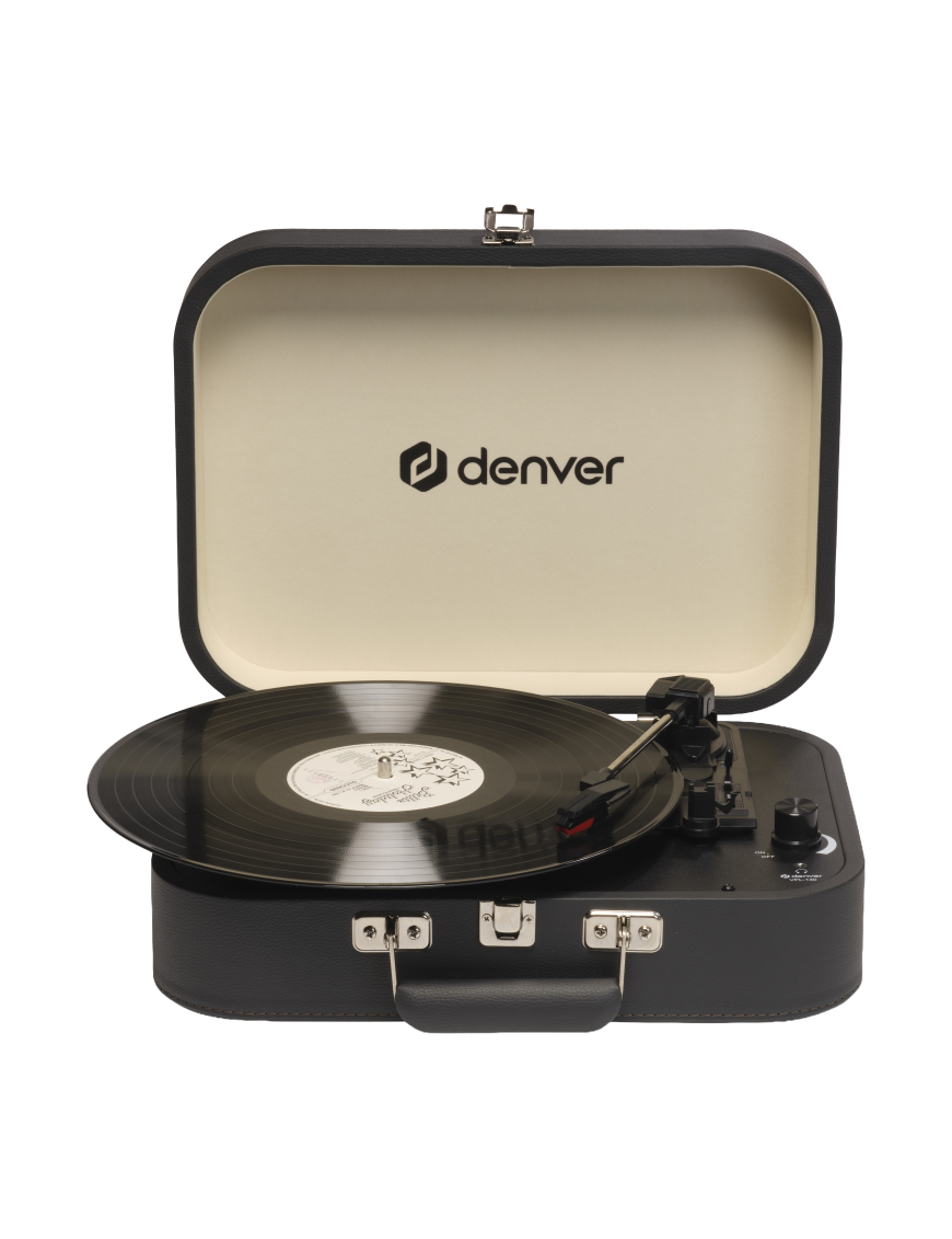 Denver VPL-130DGR tocadisco Tocadiscos de tracción directa Negro Semiautomático