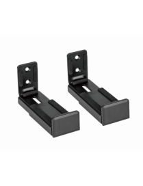 Gembird WM-SB-01 soporte de altavoz Pared Acrilonitrilo butadieno estireno (ABS), Acero Negro