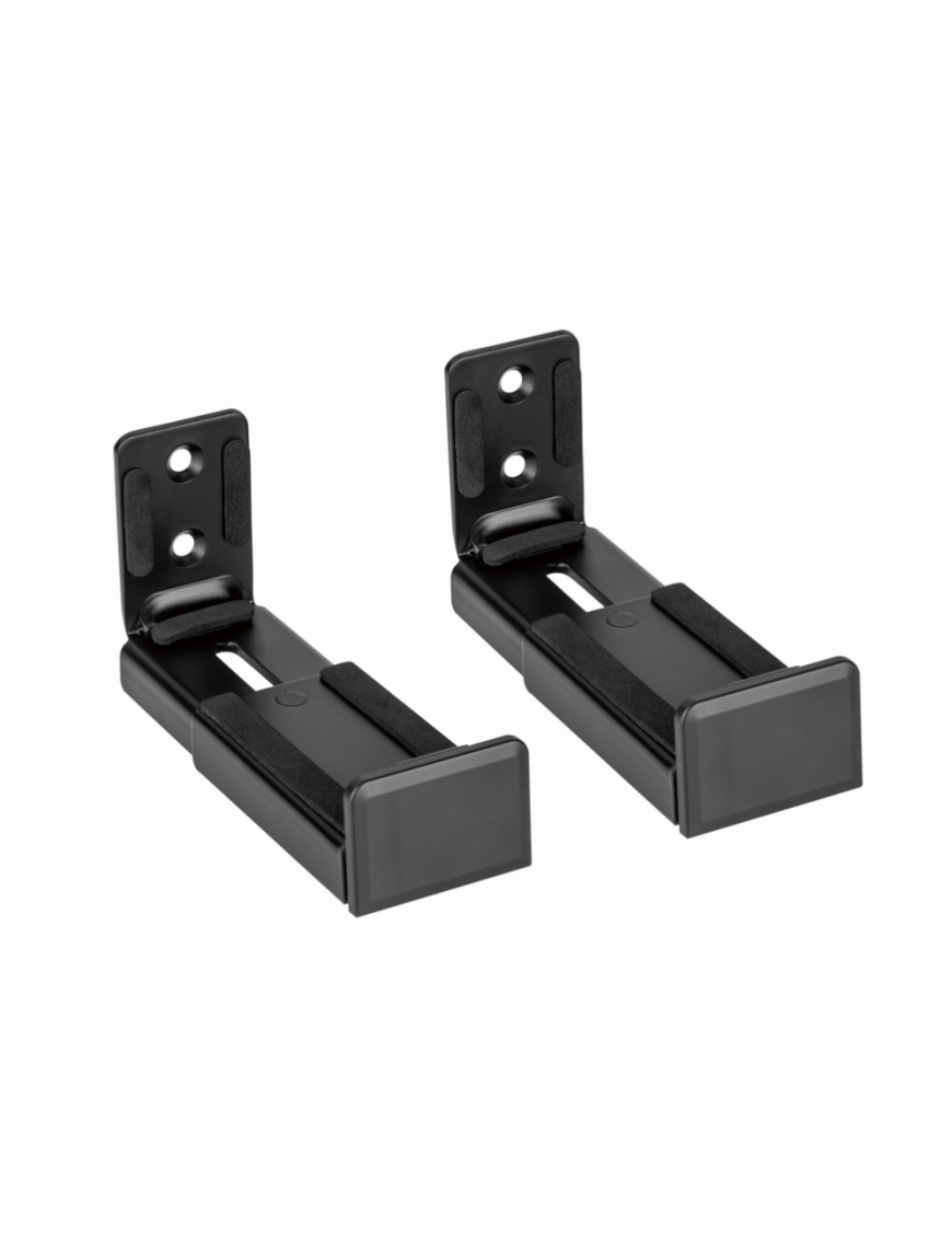 Gembird WM-SB-01 soporte de altavoz Pared Acrilonitrilo butadieno estireno (ABS), Acero Negro
