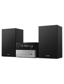 Philips TAM3205M2 sistema de audio para el hogar Microcadena de música para uso doméstico 20 W Negro, Plata