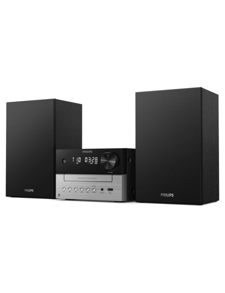 Philips TAM3205M2 sistema de audio para el hogar Microcadena de música para uso doméstico 20 W Negro, Plata