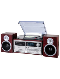 Trevi TT 1072 DAB Tocadiscos de tracción directa Madera Semiautomático