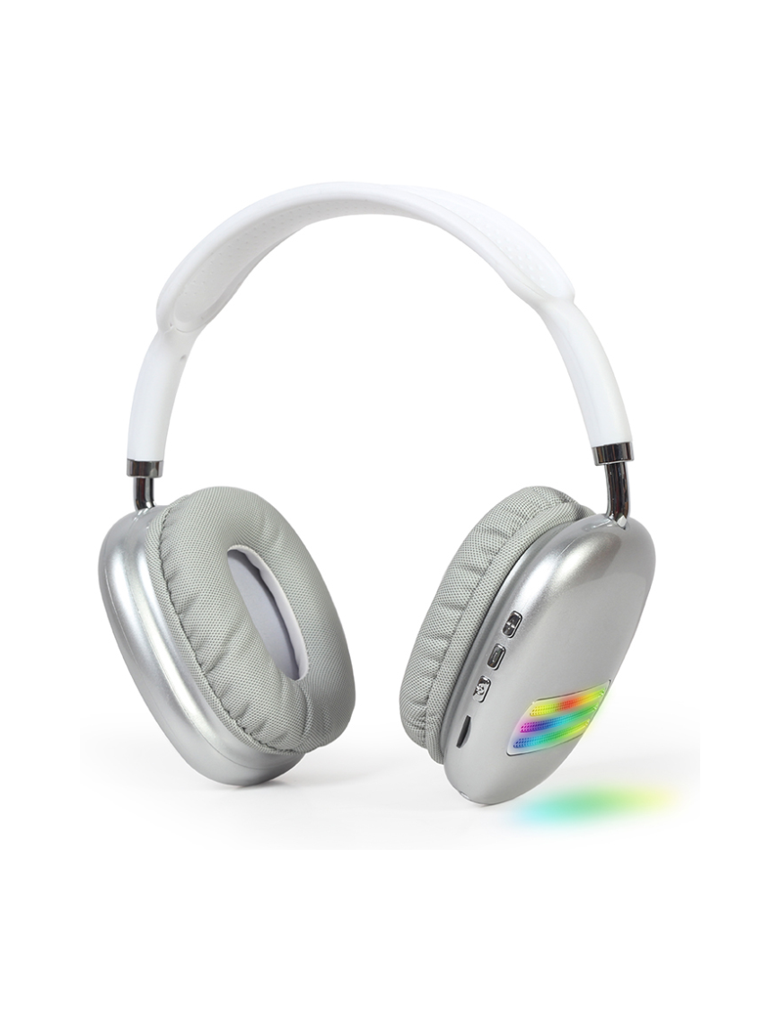 Gembird BHP-LED-02-W auricular y casco Auriculares Inalámbrico Diadema Llamadas/Música Bluetooth Blanco