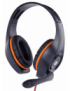 Gembird GHS-05-O auricular y casco Auriculares Alámbrico Diadema Juego Negro, Naranja
