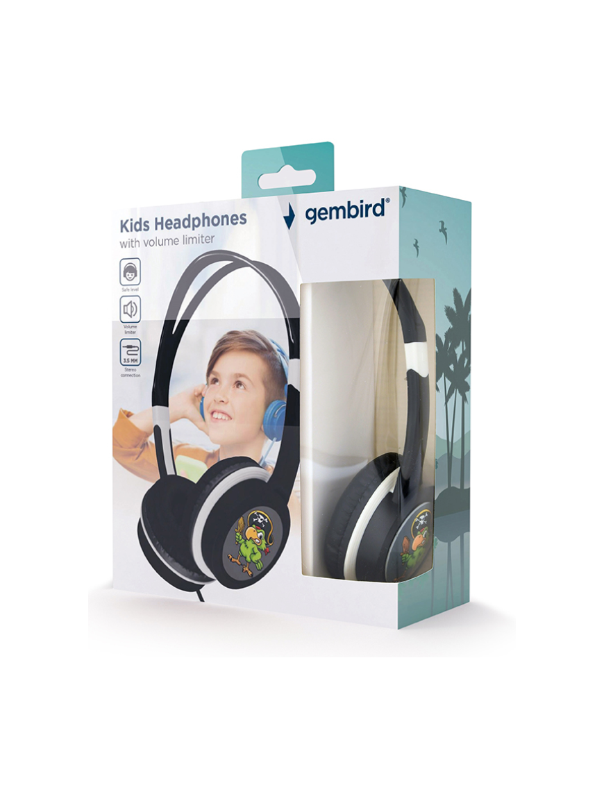 Gembird MHP-JR-BK auricular y casco Auriculares Alámbrico Diadema Música Negro