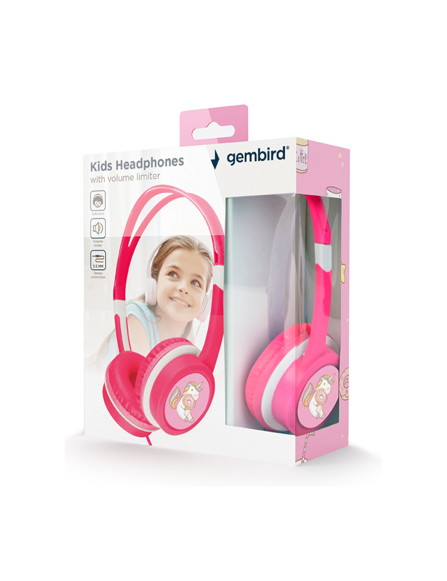 Gembird MHP-JR-PK auricular y casco Auriculares Alámbrico Diadema Música Rosa