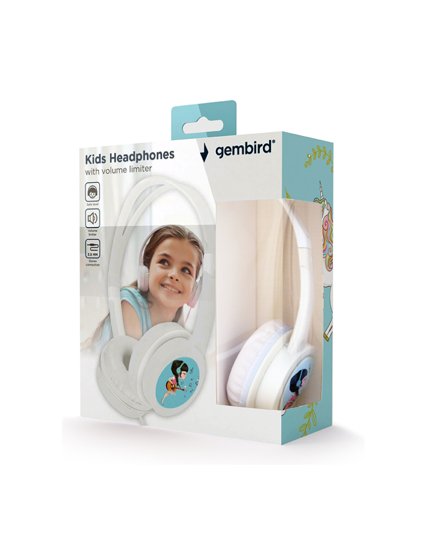 Gembird MHP-JR-W auricular y casco Auriculares Alámbrico Diadema Música Blanco