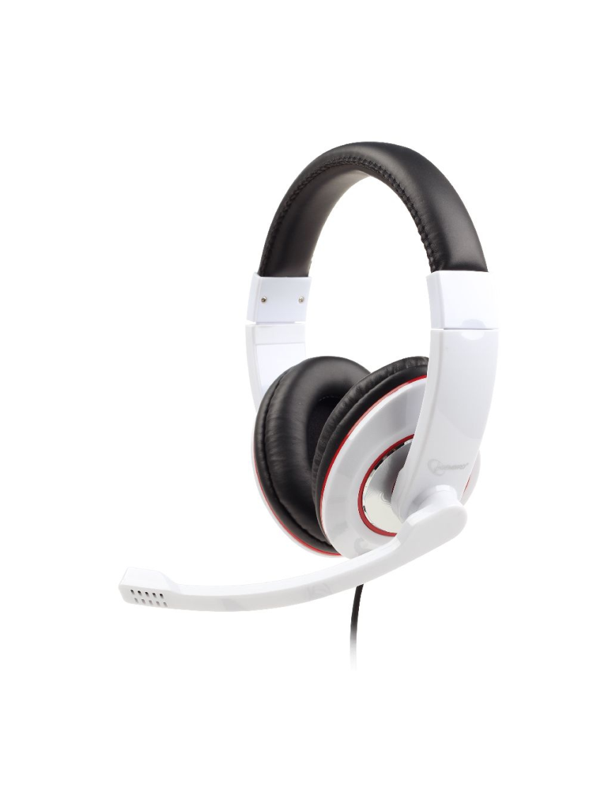 Gembird MHS-001-GW auricular y casco Auriculares Alámbrico Diadema Llamadas/Música Blanco