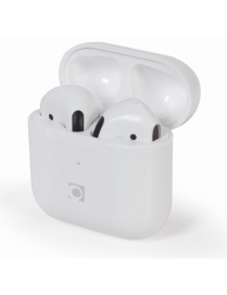 Gembird TWS-MLA-GW auricular y casco Auriculares Inalámbrico Dentro de oído Llamadas/Música USB Tipo C Bluetooth Blanco