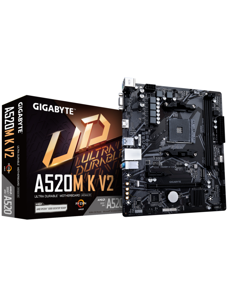 GIGABYTE Placa base A520M K V2