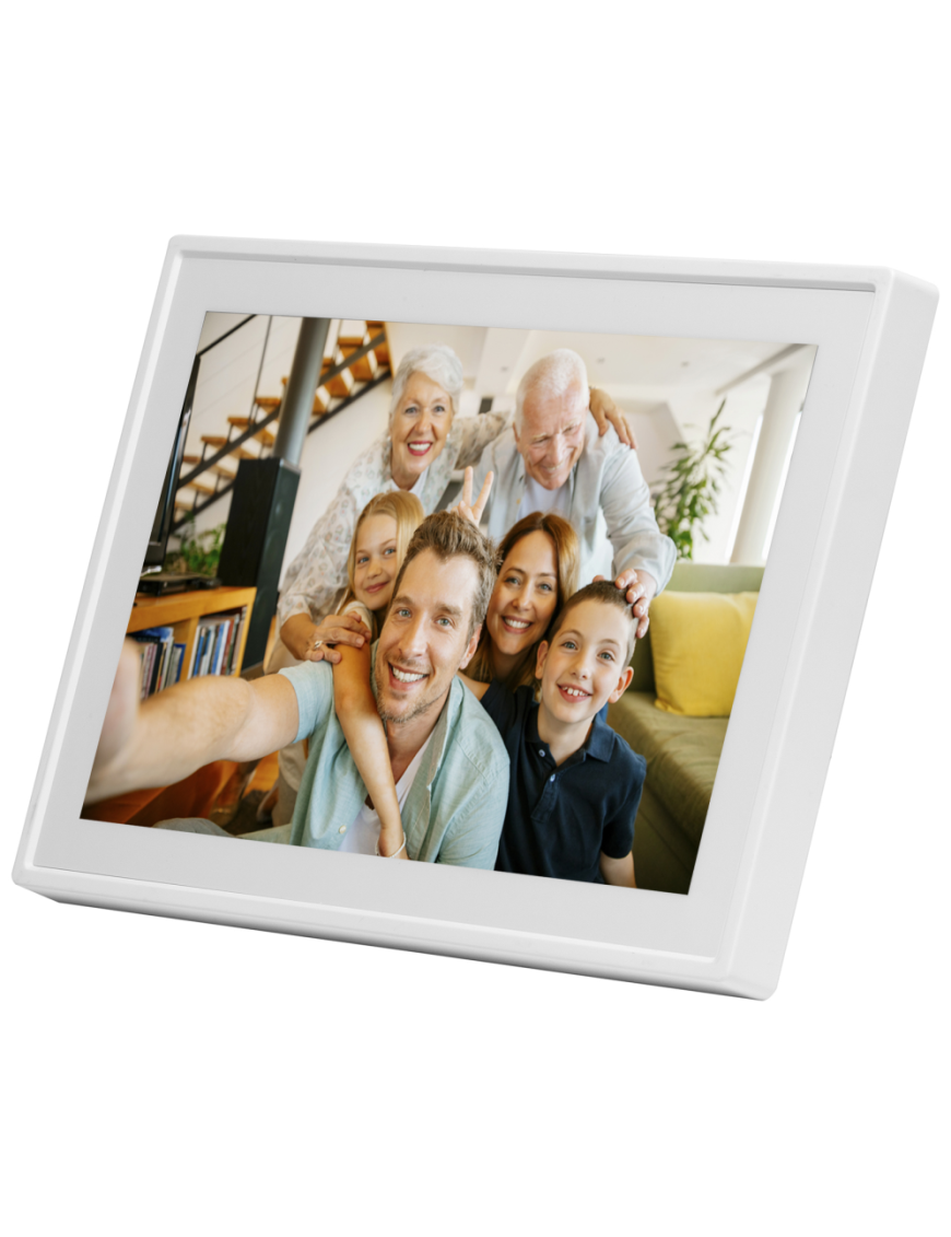 Denver PFF-711WHITE marco fotográfico digital Blanco 17,8 cm (7") Pantalla táctil Wifi