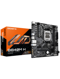 GIGABYTE B840M H Placa Base - Procesadores AMD Ryzen 9000, VRM de 5+2+2 fases, hasta 7200MHz DDR5 (O.C), 1xPCIe 4.0 M.2, LAN