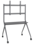 AISENS Soporte De Suelo Pro Con Rueda, 1 Bandeja Para Pantalla Interactiva/TV 120kg De 50-86, Negro