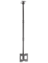 AISENS Soporte de techo giratorio, inclinable, extensible para monitor/TV 50kg de 23”-43”, Negro
