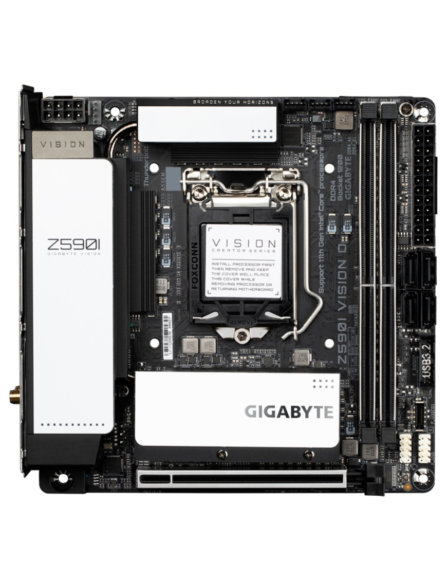 GIGABYTE Z590I VISION D placa base Intel Z590 LGA 1200 (Socket H5) mini ITX